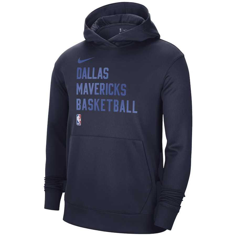 NBA Nike Dallas Mavericks Blue Hooded Sweatshirt for Men - Soft & Comfortable 13374163