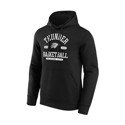 NBA Oklahoma City Thunder Calling Plays Letter Print Hoodie Black Casual Wear 13340717