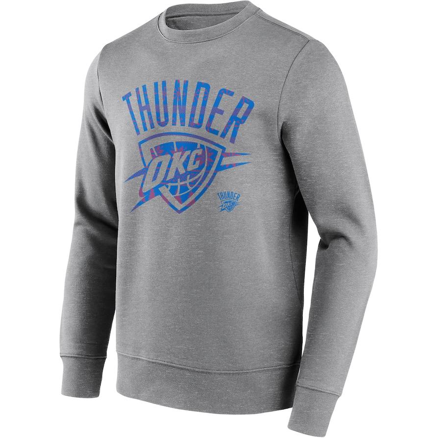 NBA Oklahoma City Thunder Christmas Graphic Crewneck Sweatshirt Grey () 13341191