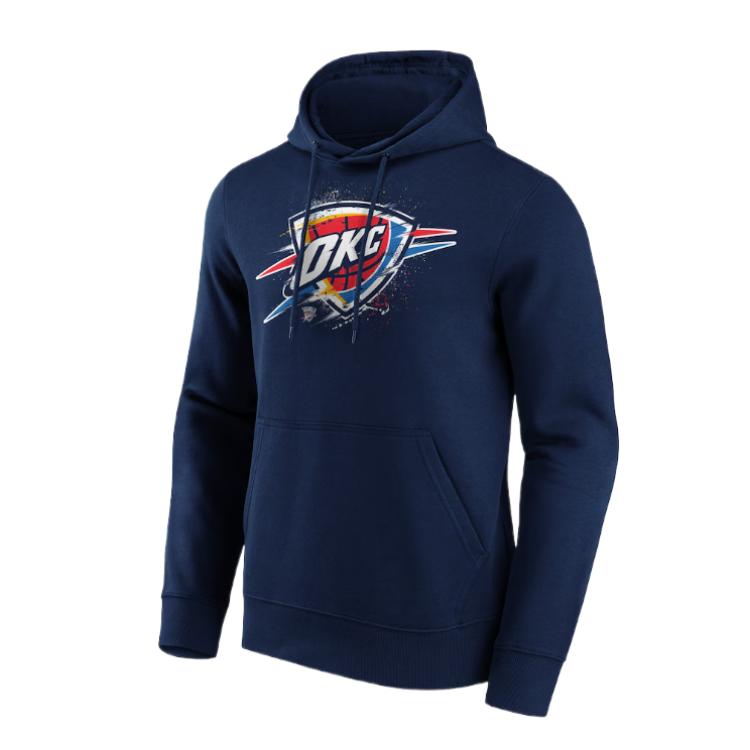 NBA Oklahoma City Thunder Fanatics Splatter Hoodie Blue/Black Casualwear 12088204
