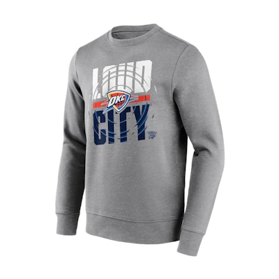 NBA Oklahoma City Thunder Graphic Long Sleeve Sweatshirt Grey Mens 12089288
