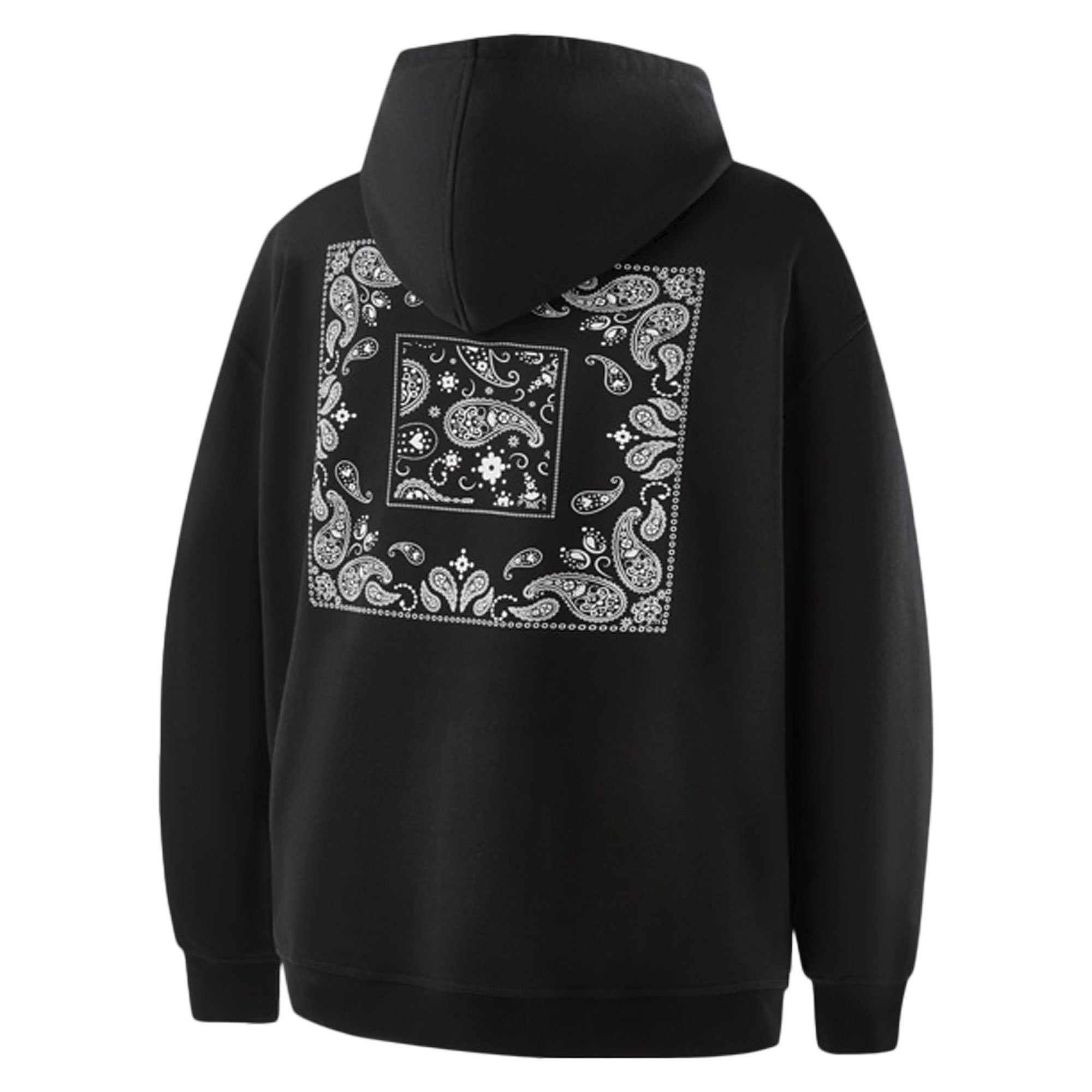 NBA Paisley Hoodie - Unisex Black Casual Pullover with Paisley Print Design APHOD00169NBA01