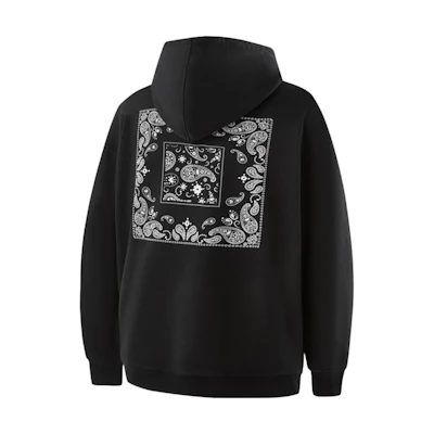 NBA Paisley Hoodie - Unisex Black Casual Pullover with Paisley Print Design APHOD00169NBA01