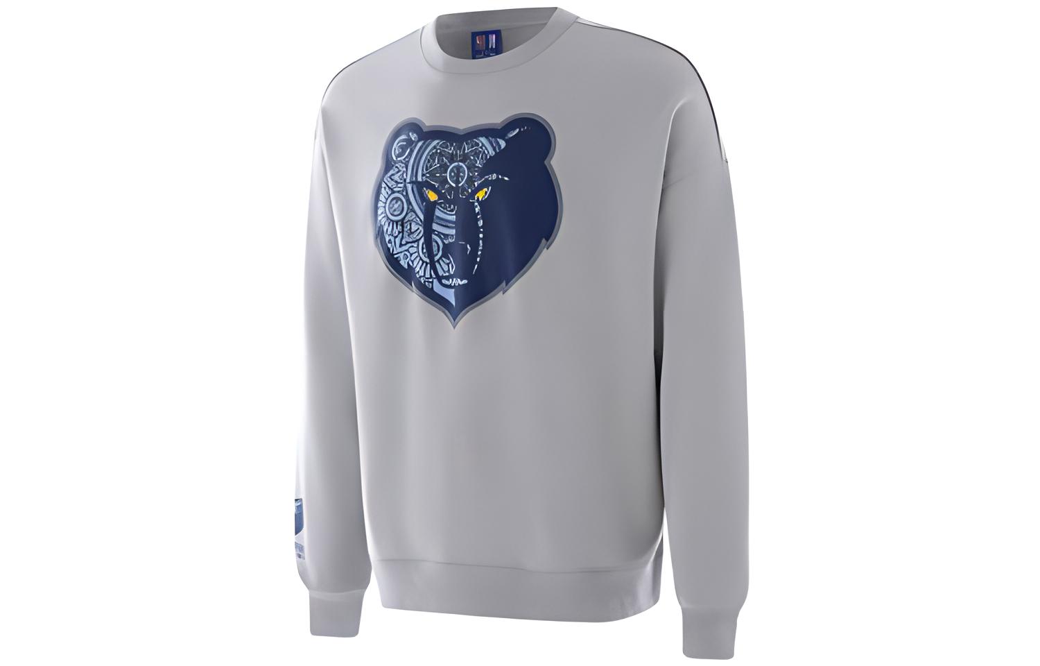 NBA Paisley Series Animal Print Crewneck Sweatshirt Grizzlies Unisex Grey APCRE00016MEM32