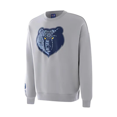 NBA Paisley Series Animal Print Crewneck Sweatshirt Grizzlies Unisex Grey APCRE00016MEM32
