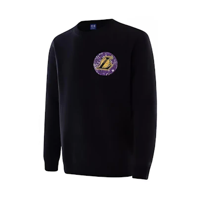 NBA Paisley Series Lakers Black Unisex Oversized Crewneck Sweatshirt APCRE00017LAL19