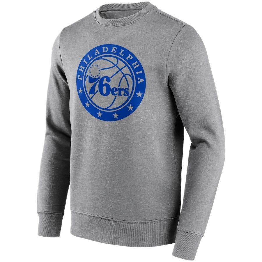 NBA Philadelphia 76ers Fanatics Crewneck Sweatshirt Grey 12088728
