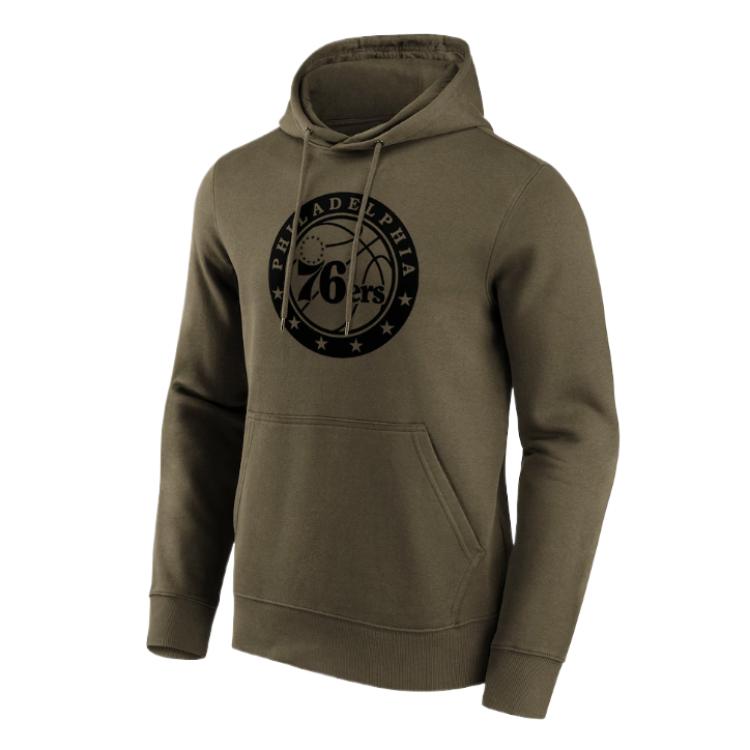 NBA Philadelphia 76ers Fanatics Letter Graphic Hoodie Brown Green - 12087232