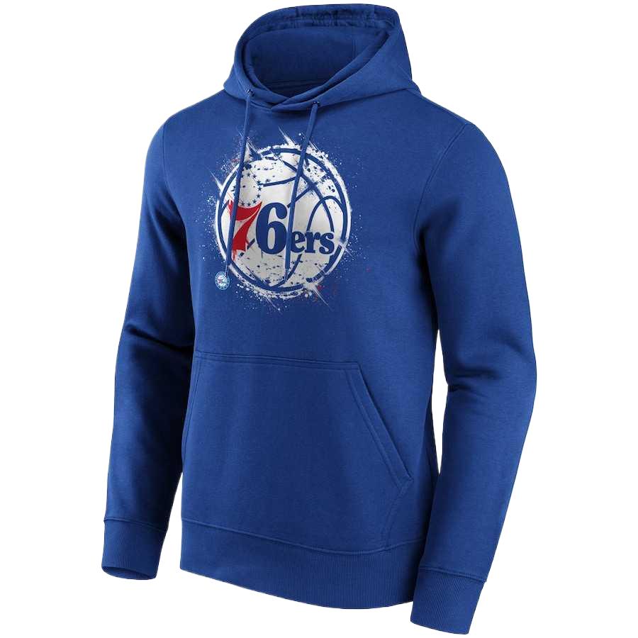 NBA Philadelphia 76ers Fanatics Splatter Hoodie Blue Sportswear 12088196