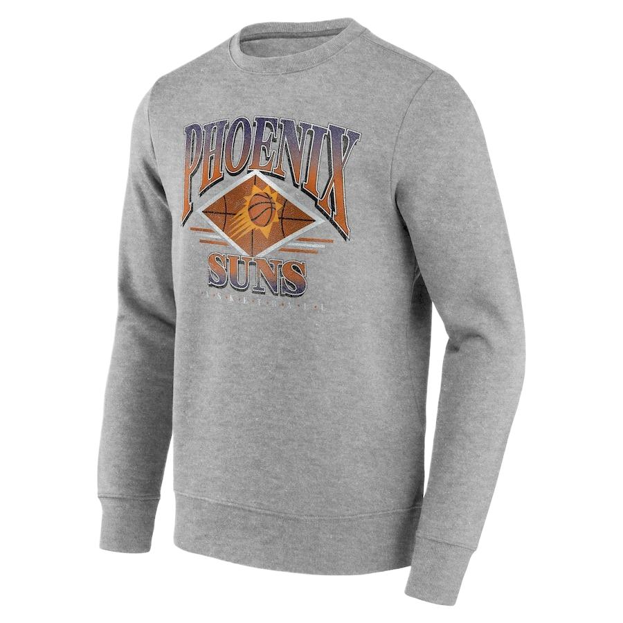 NBA Phoenix Suns Fanatics Crewneck Letter Pullover Sweatshirt Grey 13340836