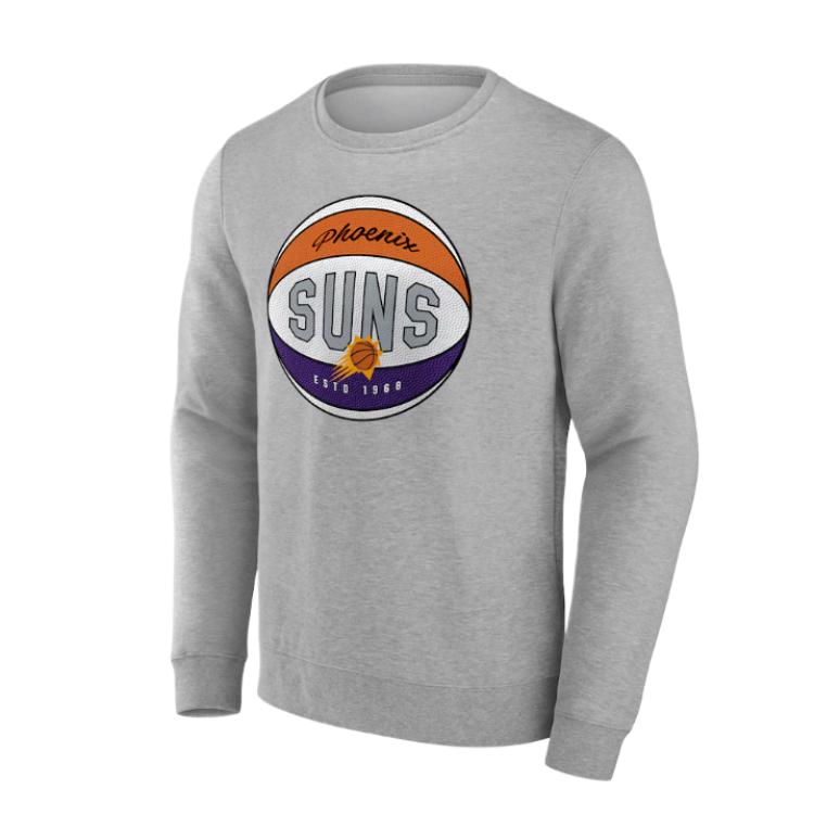 NBA Phoenix Suns Fanatics Crewneck Sweatshirt Gray Graphic Pullover 13341335