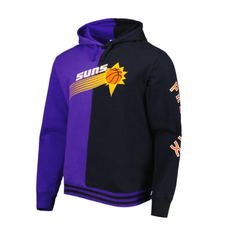 NBA Phoenix Suns Mitchell & Ness Colorblock Graphic Hoodie Purple - 5176756