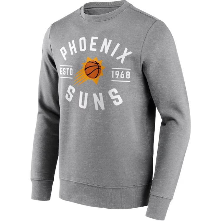 NBA Phoenix Suns True Classic Graphic Crewneck Sweatshirt Grey Long Sleeve 12085016