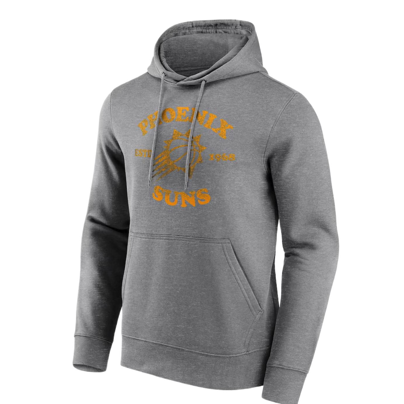NBA Phoenix Suns Vintage Pro Hoodie Grey Long Sleeve Casual Sweatshirt 12082018
