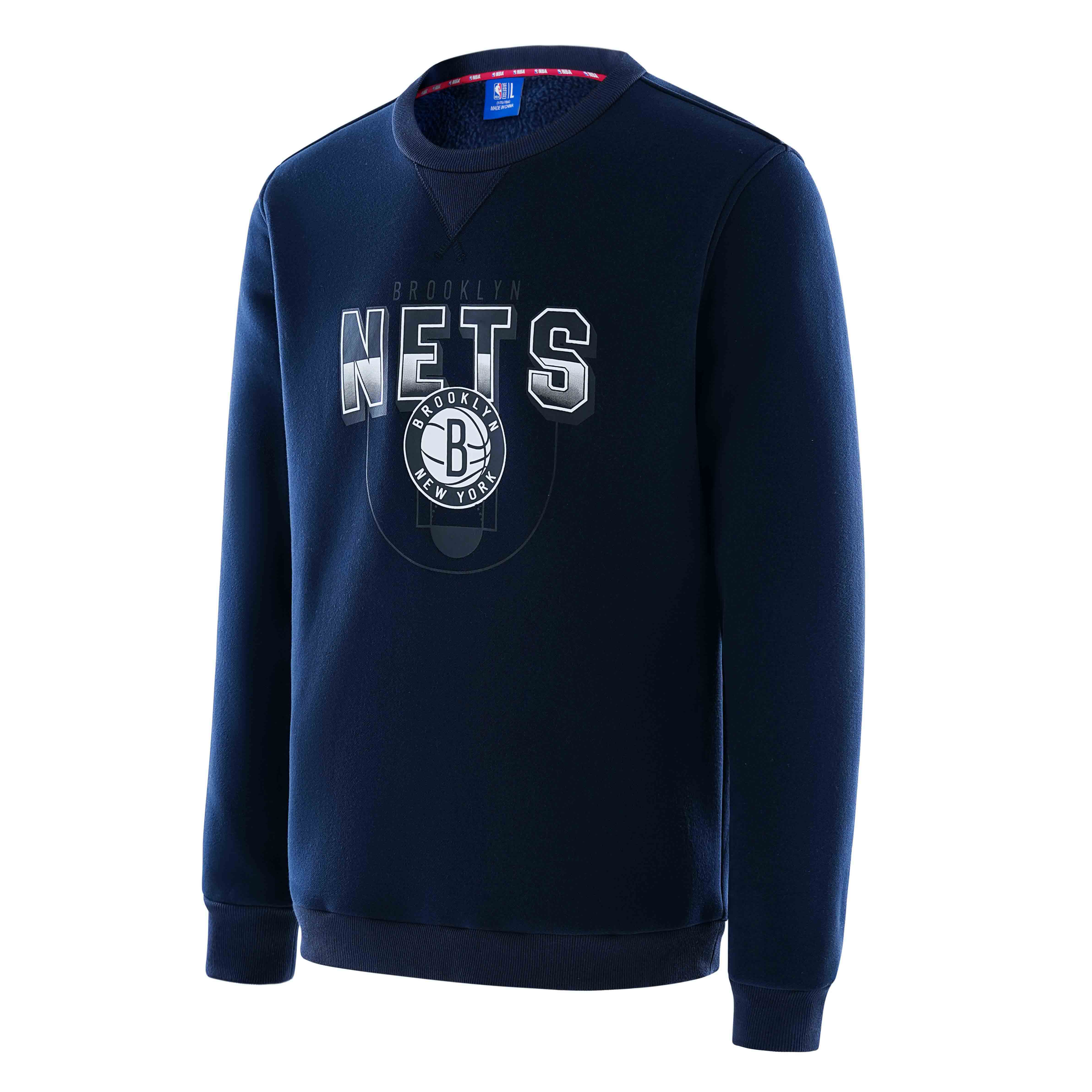 NBA Playoff Brooklyn Nets Crewneck Graphic Fleece Sweatshirt Navy Unisex F3APHO22CR13727BKN