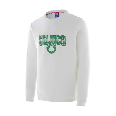 NBA Playoffs Boston Celtics Letter Print White Crewneck Sweatshirt Unisex F3APHO22CR13726BOS