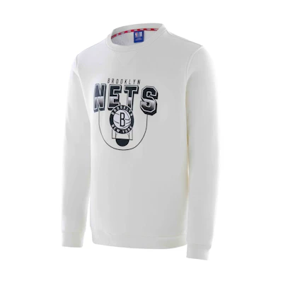 NBA Playoffs Brooklyn Nets Unisex White Fleece Letter Print Long-Sleeve Sweatshirt F3APHO22CR13729BKN