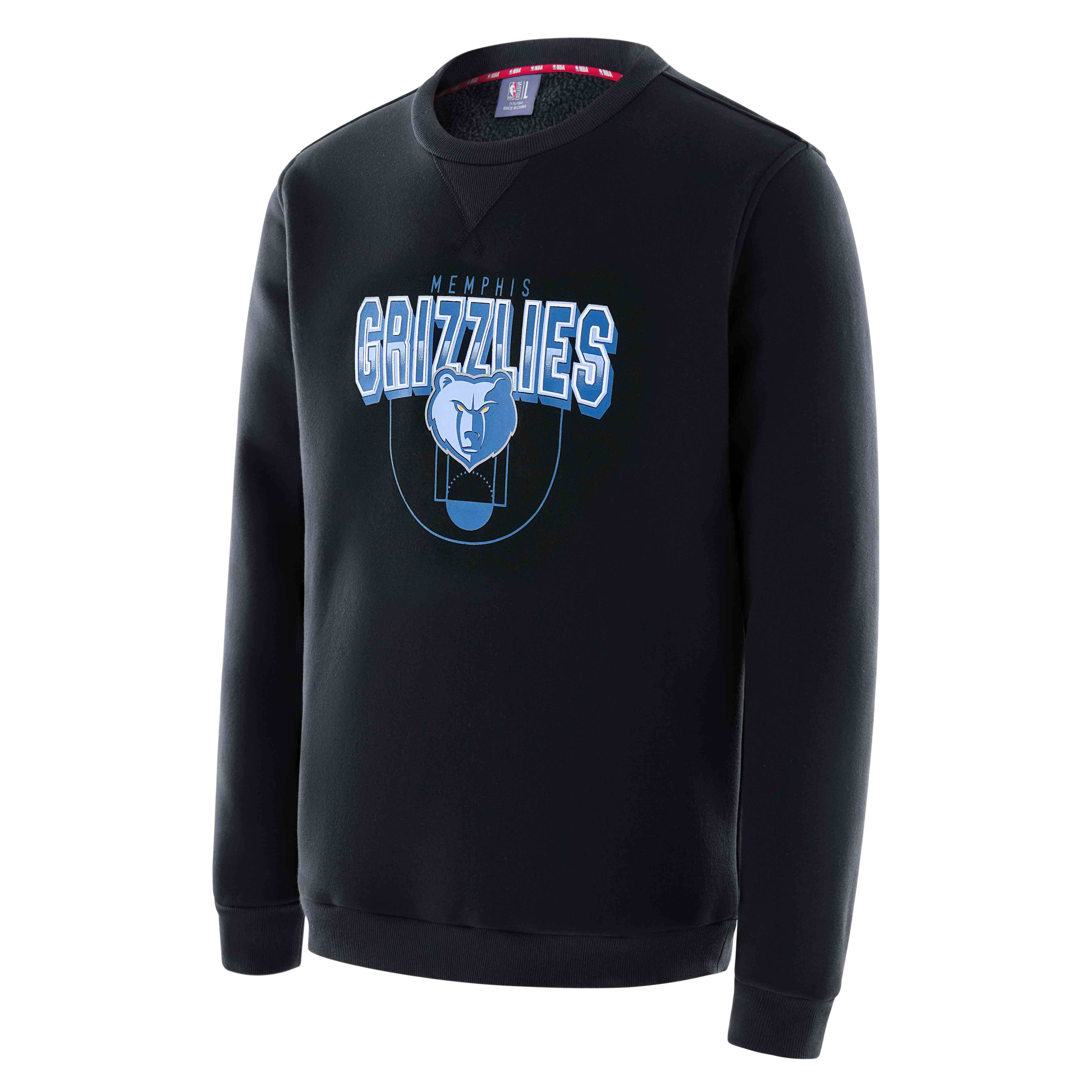 NBA Playoffs Memphis Grizzlies Logo Crewneck Sweatshirt Midnight Black Unisex F3APHO22CR13722MEM