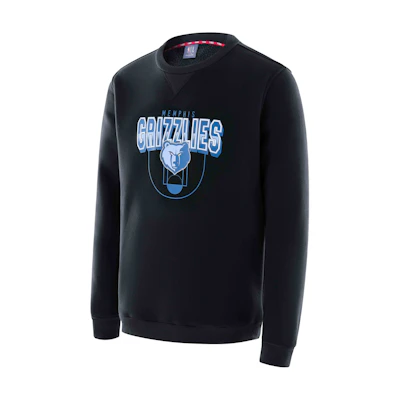 NBA Playoffs Memphis Grizzlies Logo Crewneck Sweatshirt Midnight Black Unisex F3APHO22CR13722MEM