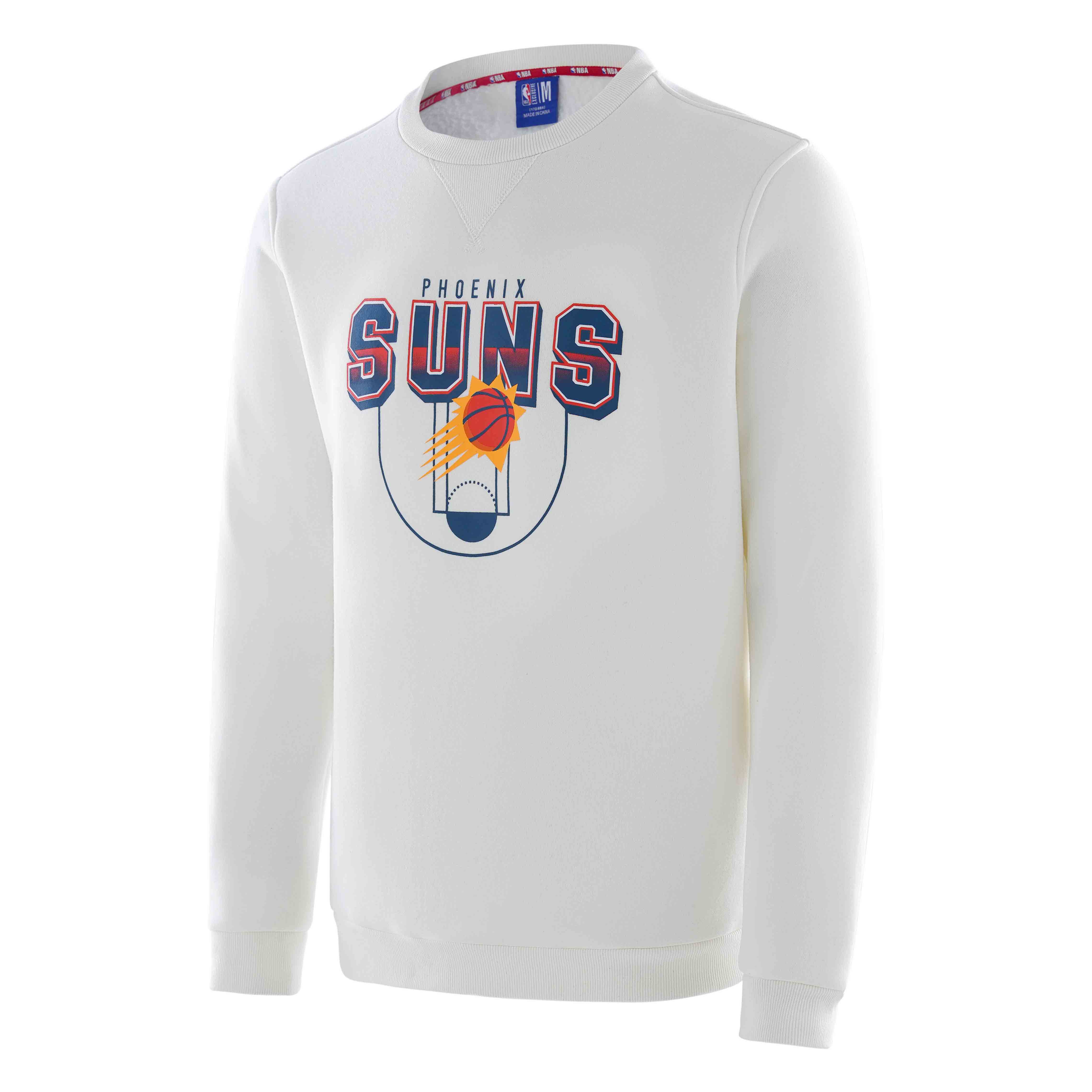 NBA Playoffs Phoenix Suns Letter Print Crewneck Sweatshirt Unisex - White F3APHO22CR13720PHO