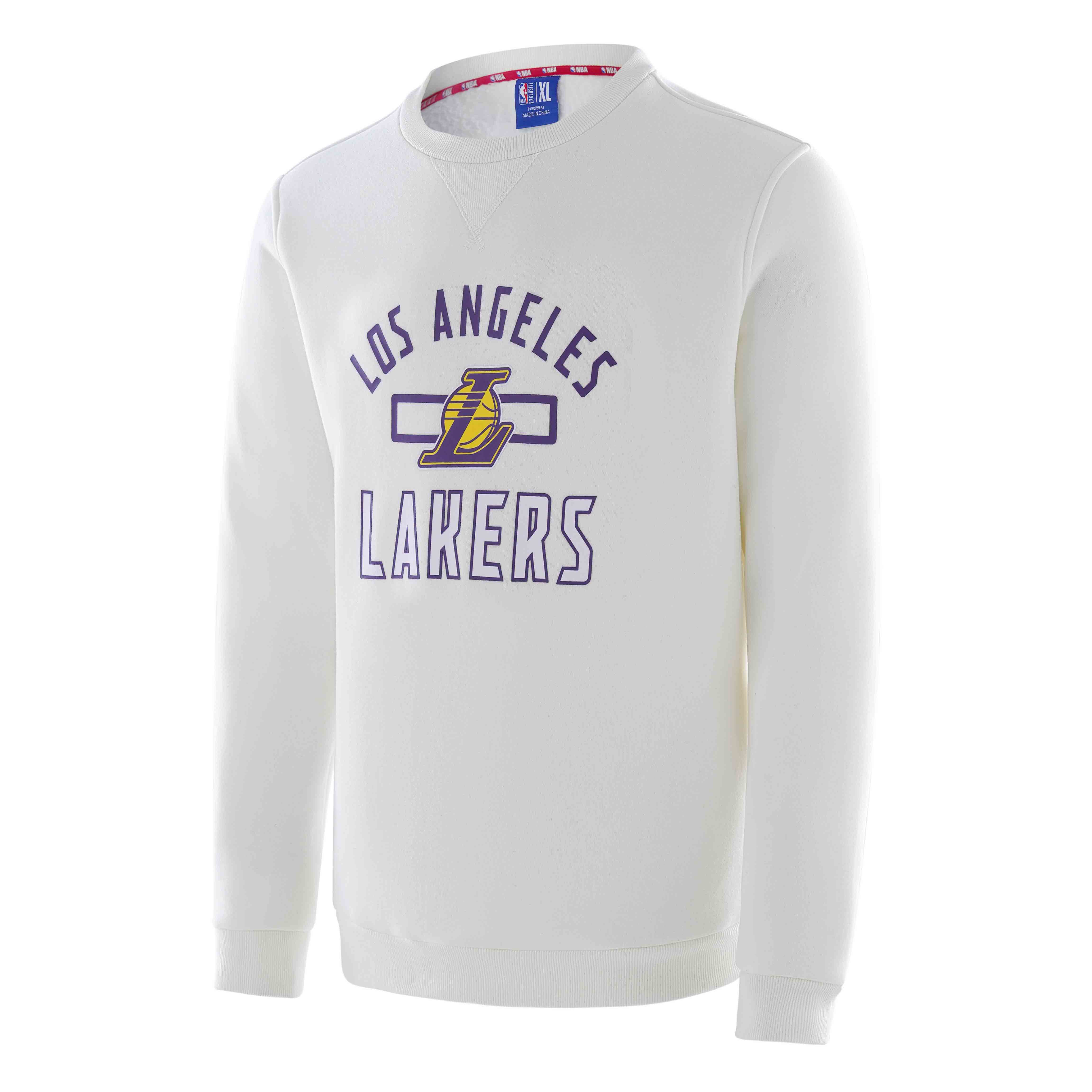 NBA Playoffs Series Lakers Logo Crewneck Sweatshirt Unisex - White F3APHO22CR13717LAL