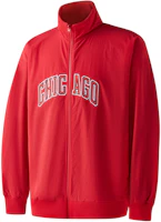 NBA Pop Art Chicago Bulls Reversible Letter Print Jacket Red Unisex APOTW00102CHI04 NBA Pop Art Chicago Bulls Reversible Letter Print Jacket Red Unisex APOTW00102CHI04