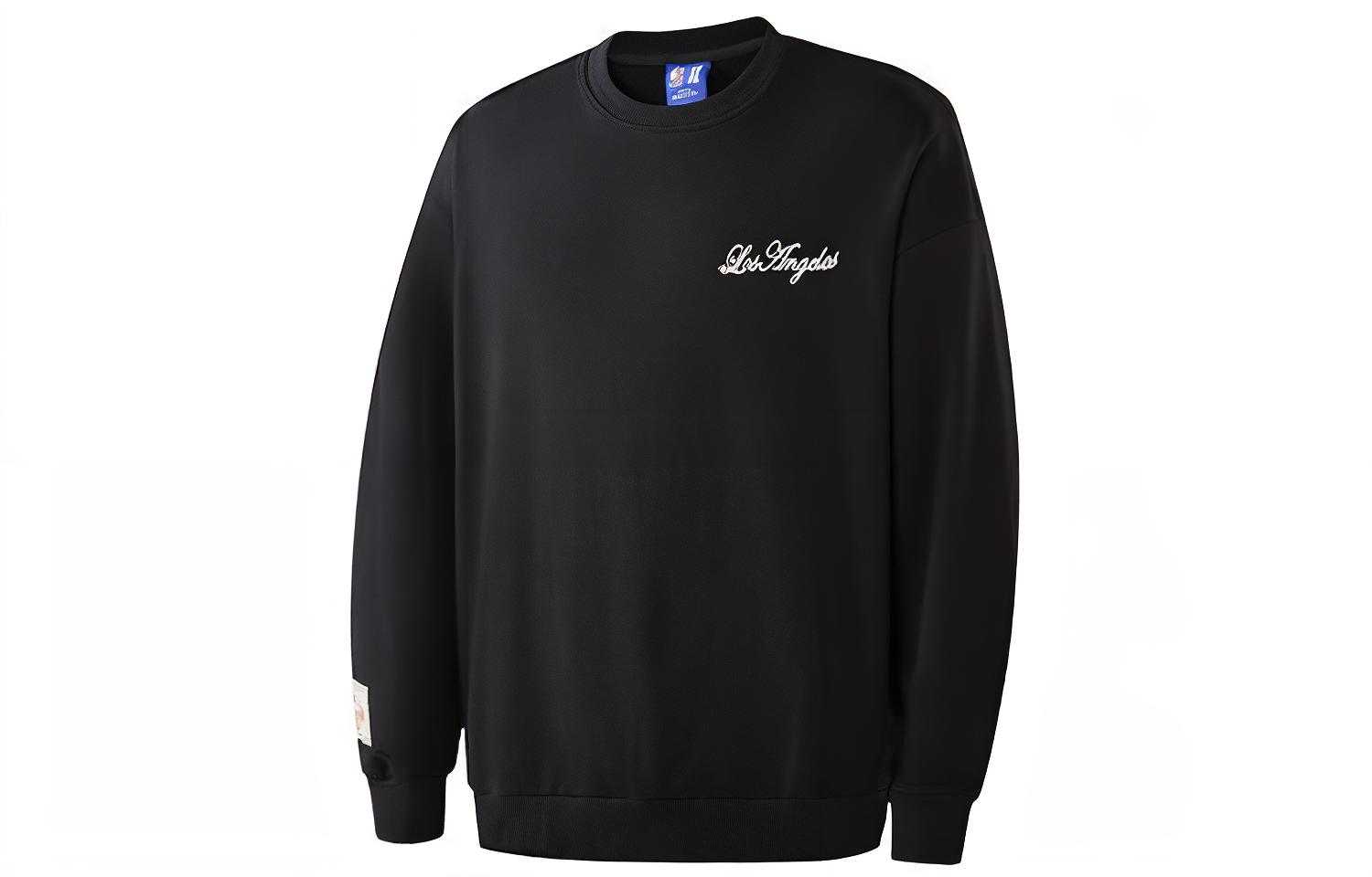 NBA Pop Art Lakers Logo Embroidered Sweatshirt Unisex Black APCRE00074LAL01