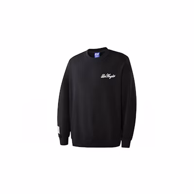 NBA Pop Art Lakers Logo Embroidered Sweatshirt Unisex Black APCRE00074LAL01