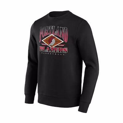 NBA Portland Trail Blazers Calling Plays Black Crewneck Sweatshirt Casual 13340931