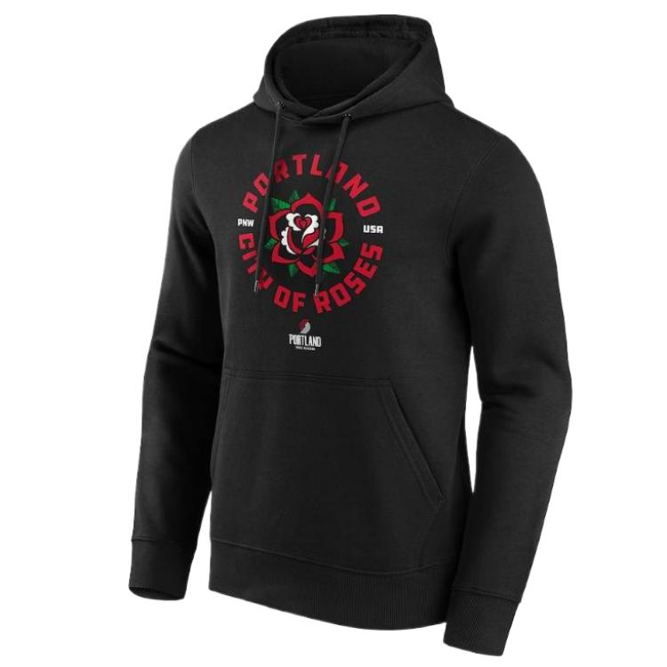 NBA Portland Trail Blazers Fanatics Logo Print Hoodie Black () 12089134