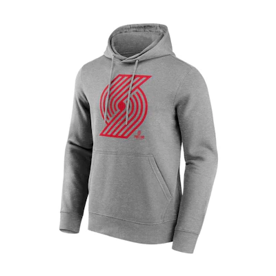 NBA Portland Trail Blazers Mono Logo Hoodie Gray Long Sleeve Pullover 12088797