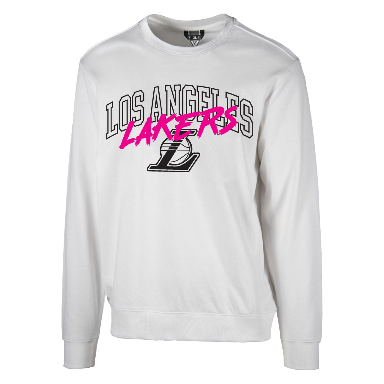 NBA Punk Series Los Angeles Lakers LeBron James White Crewneck Sweatshirt LWAPHO22CR13111LAL