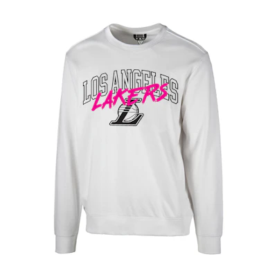 NBA Punk Series Los Angeles Lakers LeBron James White Crewneck Sweatshirt LWAPHO22CR13111LAL