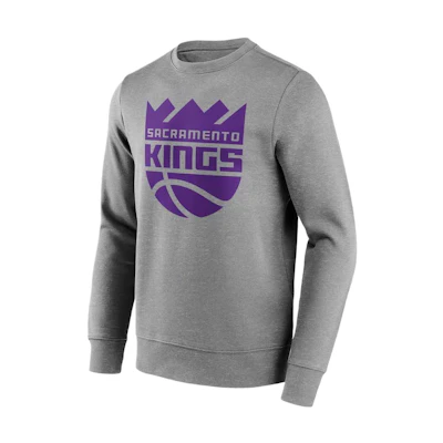 NBA Sacramento Kings Casual Crewneck Breathable Long-Sleeve Sweatshirt Grey 12088677