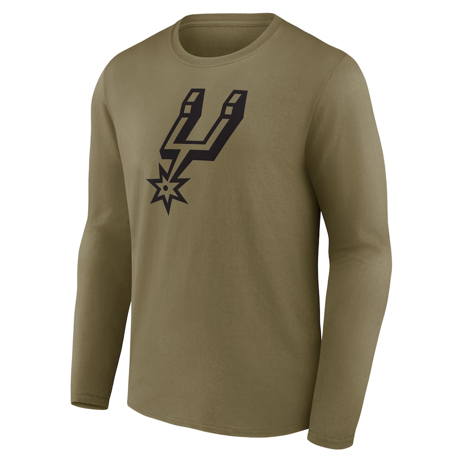NBA San Antonio Spurs Fanatics Logo Crewneck Sweatshirt Olive Green - 200355805