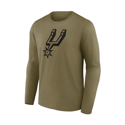 NBA San Antonio Spurs Fanatics Logo Crewneck Sweatshirt Olive Green - 200355805