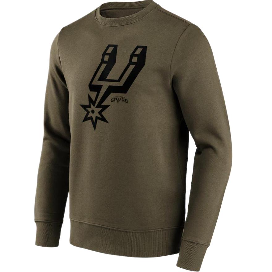 NBA San Antonio Spurs Mono Logo Graphic Crewneck Sweatshirt Brown () 201426749