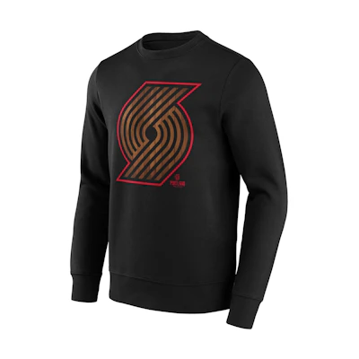 NBA Solid Color Crewneck Comfortable Long Sleeve Sweatshirt - Black 12084938