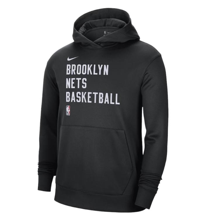 NBA Solid Color Letter Soft Hoodie - Black 13374122