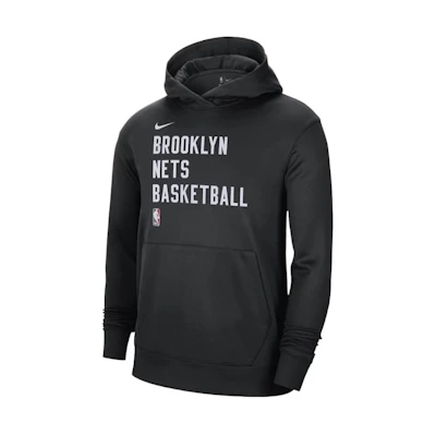 NBA Solid Color Letter Soft Hoodie - Black 13374122