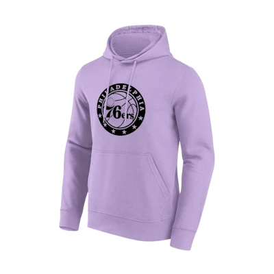 NBA Solid Color Logo Hoodie Men’s Long Sleeve Purple 200360828