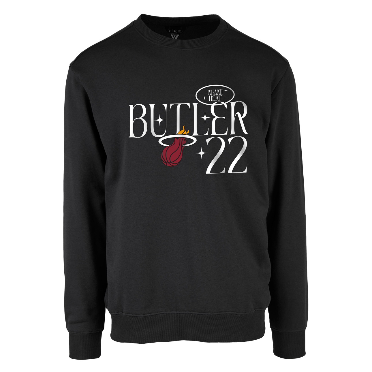 NBA Stardust Miami Heat Jimmy Butler Black Crewneck Sweatshirt Mens Casual Wear LWAPHO22CR13373MIA