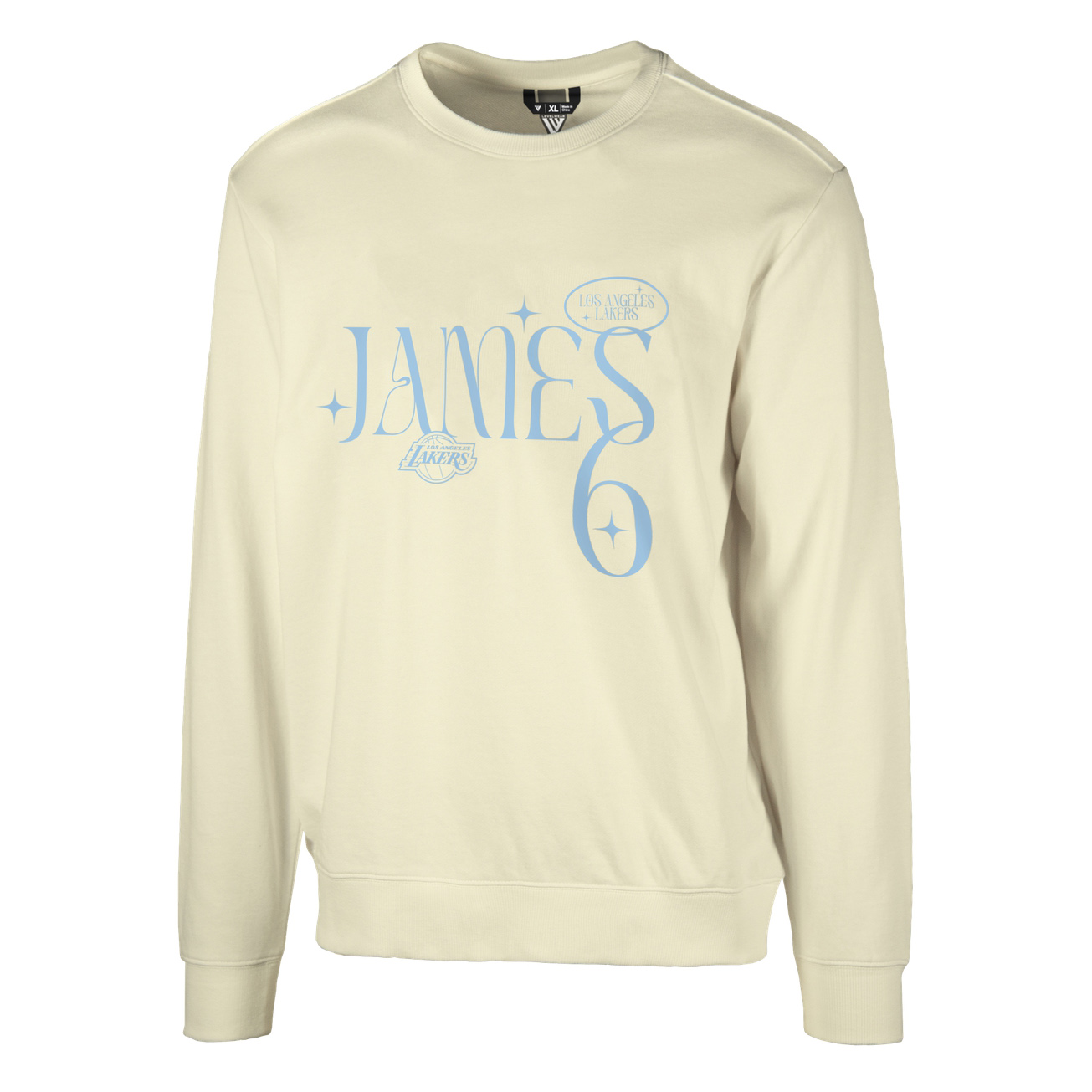 NBA Stardust Series Los Angeles Lakers LeBron James Beige Crewneck Sweatshirt Mens LWAPHO22CR13375LAL