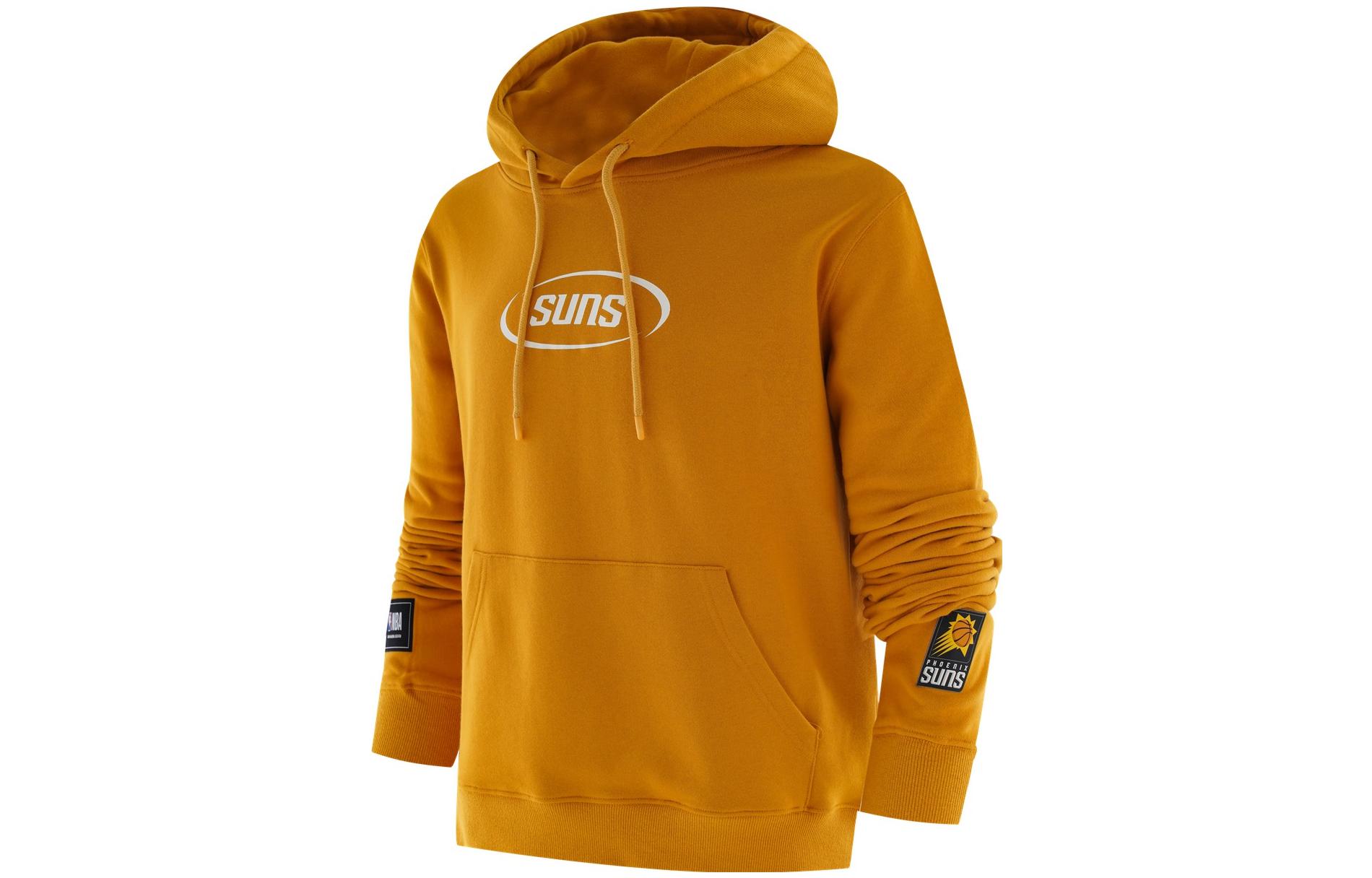 NBA Suns Hoodie Orange Unisex - Letter Print Casual Long-Sleeve Pullover F3APSP22HD11855PHO