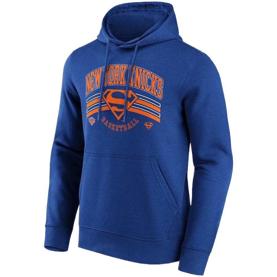 NBA Superman Graphic Zip Pullover Hoodie Blue - Long Sleeve 13327543