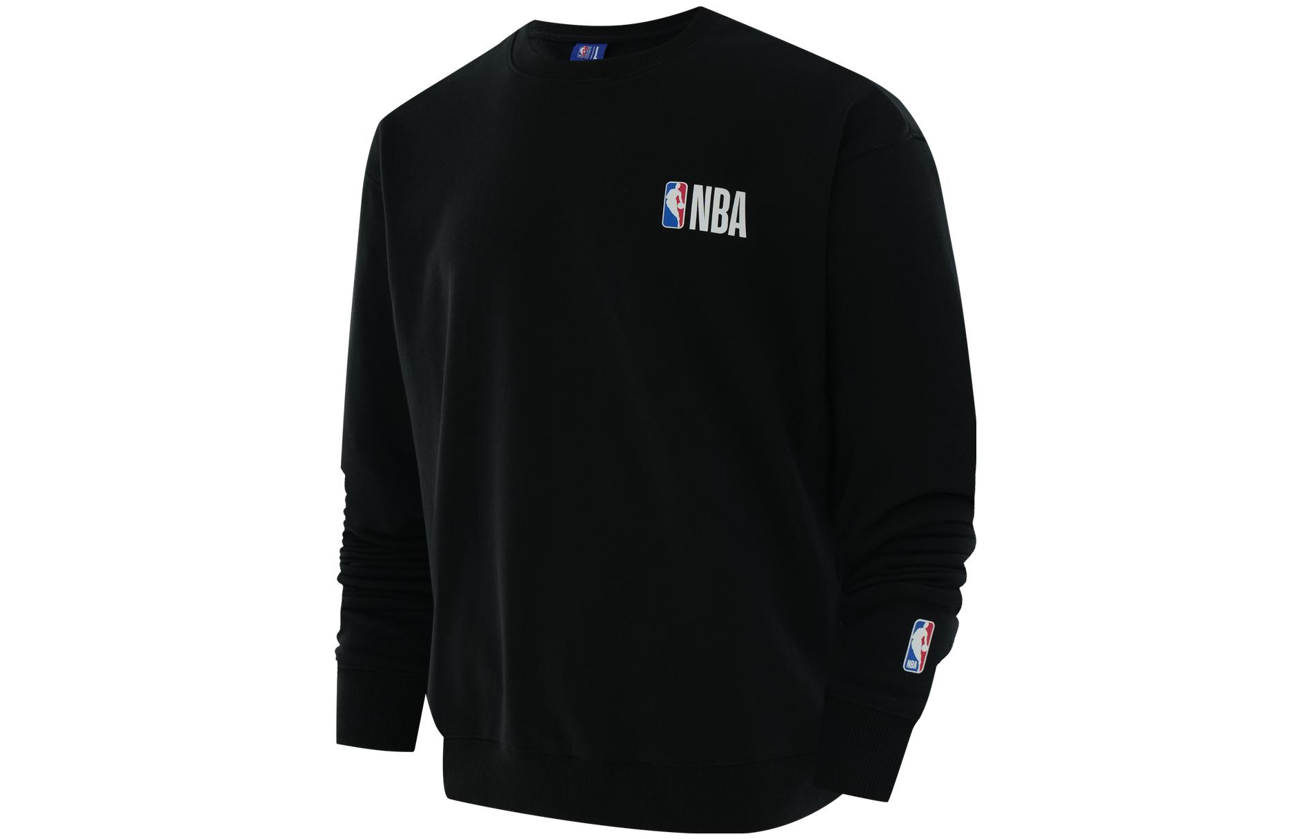 NBA Team Casual Crewneck Pullover Sweatshirt Midnight Black Unisex F3APFA22CR13684NBA