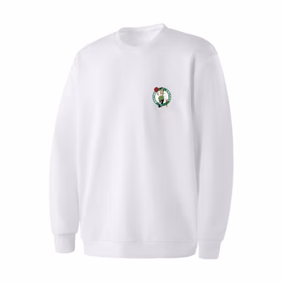 NBA Team Celtics Crewneck Pullover White Sweatshirt ( Casual Long Sleeve) APCRE00172BOS02