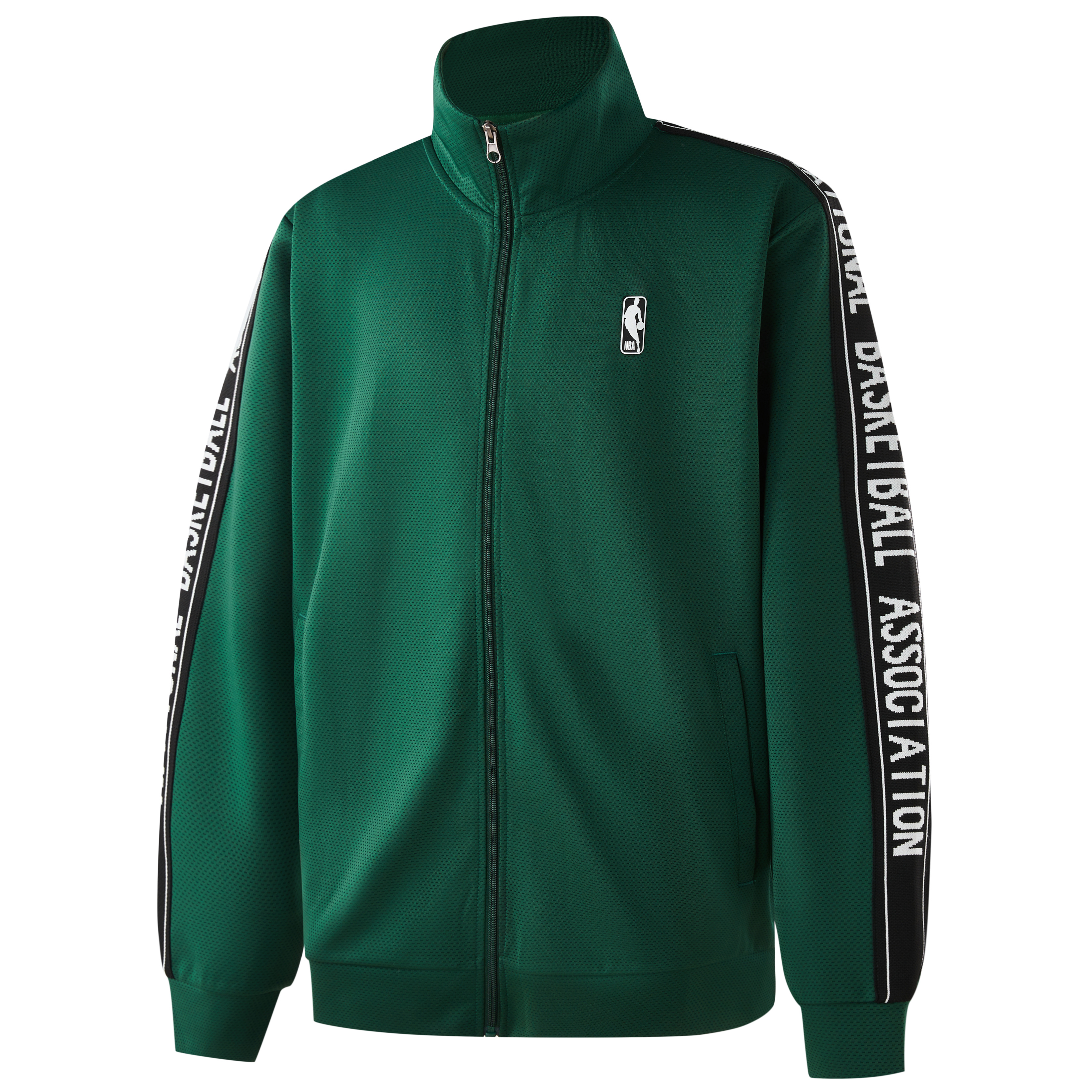 NBA Team Culture Series Alphabet Print Green Track Jacket Unisex APOTW00516NBA07