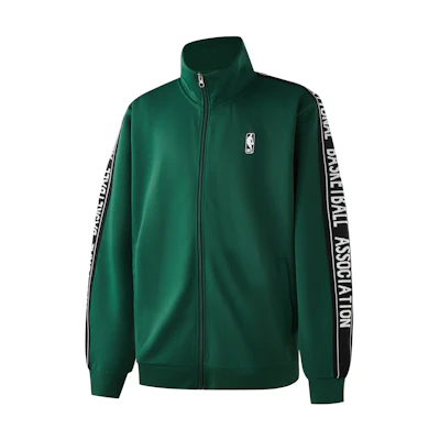 NBA Team Culture Series Alphabet Print Green Track Jacket Unisex APOTW00516NBA07