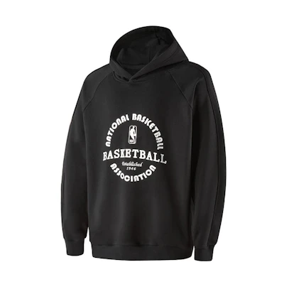 NBA Team Culture Series Oversized Hoodie Unisex Black with Letter Print APHOD00510NBA01